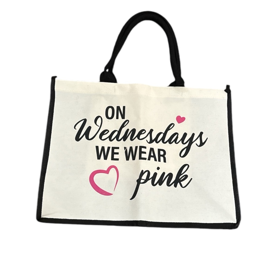 On Wednesdays we wear pink tote bag for everyday use